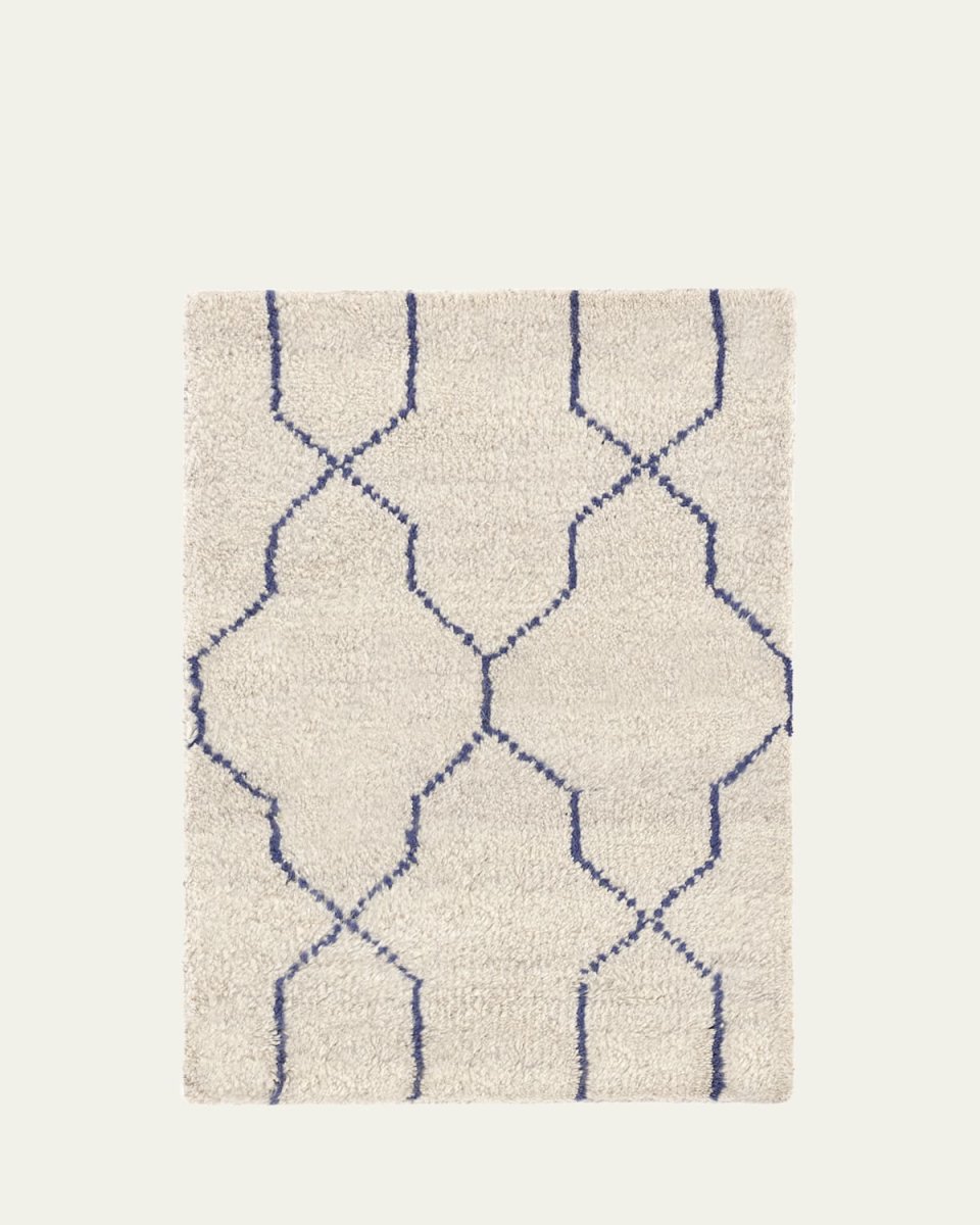 Massena Blue Hand-Knotted Rug, 9' x 12'